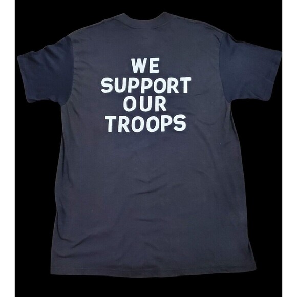 Vintage Large L We Support Our Troops Operation Desert Storm American Bald Eagle - Picture 4 of 5